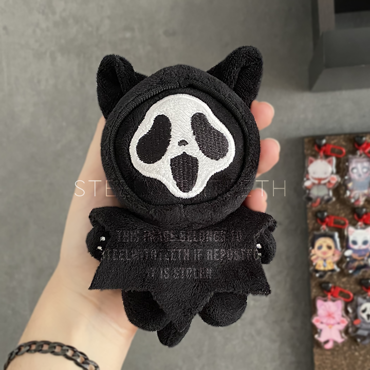 GHOSTCAT PLUSH KEYCHAIN V2: BLACK – STEELWITHTEETH GHOSTCAT PLUSH KEYCHAIN V2: BLACK – STEELWITHTEETH