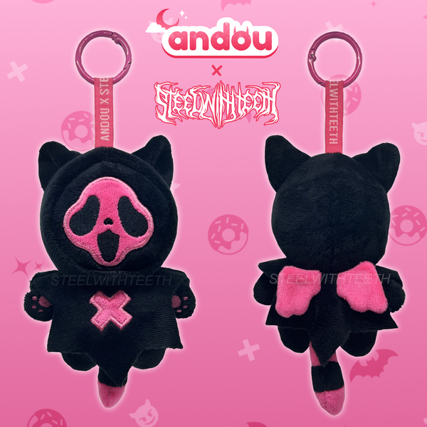 [PREORDER]ANDOUXSTEELWITHTEETH GHOSTCAT PLUSH KEYCHAIN