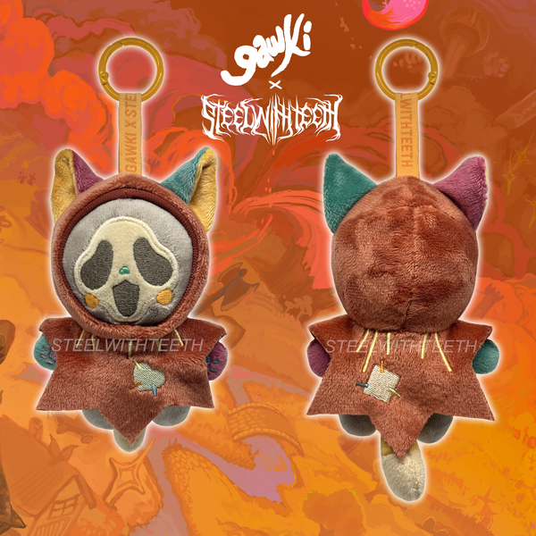 [PREORDER]GAWKIXSTEELWITHTEETH GHOSTCAT PLUSH KEYCHAIN